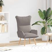 vidaXL Avkopplande stol Taupe 69 x 74 x 93 cm tyg