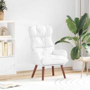 vidaXL Avkopplande stol Vit 69 x 74 x 93 cm Konstläder