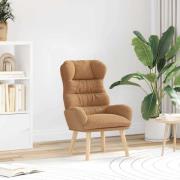 vidaXL Avkopplande stol Beige 69 x 74 x 93 cm tyg