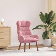 vidaXL Avkopplande stol Rosa 69 x 74 x 93 cm Sammet