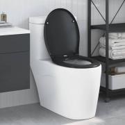 vidaXL Snabbt Släpp Toalettstolssits Svart 44.8 x 37.3 x 4.2 cm