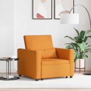 vidaXL Enkel Soffbed Reclining med hjul Mörk gul 90 x 165 x 87 cm tyg