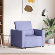 vidaXL Enkel Soffbed Jeansblå 90 x 165 x 87 cm tyg