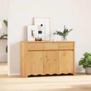 vidaXL Sideboard Drammen Ek 114 x 43 x 75,5 cm Massivt tallträ