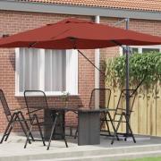 vidaXL Parasoll Terracotta 351 x 250 x 260 cm Polyester och aluminium