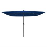 vidaXL Trädgårdsparasol Blå och svart 295 x 295 x 245 cm