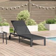 vidaXL Solbädd 1-person Svart 60 x 200 x 27cm konstrotting