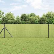 vidaXL Staketstolpar 13 pcs Grå Ø32mm 100 cm Galvaniserat stål