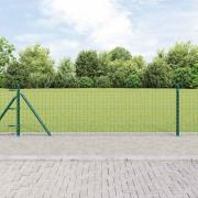 vidaXL Staketstolpar 13 pcs Grön Ø32mm 70 cm Galvaniserat stål