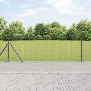 vidaXL Staketstolpar 7 pcs Grå Ø32mm 70 cm Galvaniserat stål