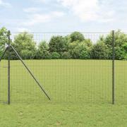 vidaXL Eurogärdsel Svart 1.6 x 10 m PVC-belagt järn