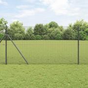 vidaXL Svetsat trådstängsel Grå 1.4 x 10 m Stål