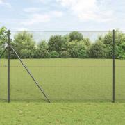 vidaXL Svetsat trådstängsel Grå 1.6 x 10 m Stål