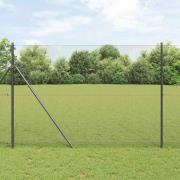vidaXL Svetsat trådstängsel Grå 1.6 x 10 m Stål