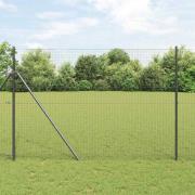 vidaXL Svetsat trådstängsel Grå 1.6 x 25 m Stål
