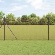 vidaXL Svetsat trådstängsel Röd 1.5 x 10 m Stål