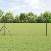 vidaXL Hexagonstängsel Grå 1.4 x 50 m Stål