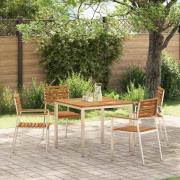 vidaXL Utomhus Matbord Brun 90 x 90 x 75 cm massivt akacia