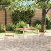 vidaXL Trädgård Stol 2 pcs Brun 56 x 54.5 x 87cm Massivt teakträ