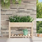 vidaXL Trädgårdsplanterare Beige 115 x 59 x 76.5 cm Massivt granträd