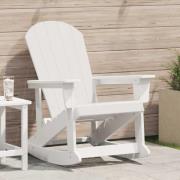 vidaXL Adirondack Gungstol Vit 92 x 73,5 x 92 cm HDPE