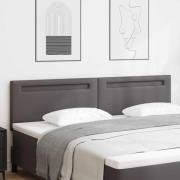 vidaXL LED huvuddyna Grå 200 cm Konstläder