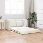 vidaXL Bäddsoffa med kudde Kräm 122 x 70 x 60 cm Sammet