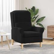 vidaXL fåtölj Svart 76 x 94 x 102 cm Sammet