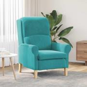 vidaXL fåtölj Turkos 76 x 94 x 102 cm Sammet