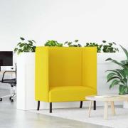 vidaXL Hög Ryggsoffa Ljusgul 109 x 56 x 121 cm tyg