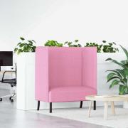 vidaXL Hög Ryggsoffa Rosa 109 x 56 x 121 cm tyg