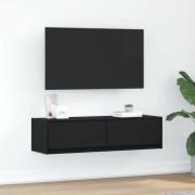 vidaXL TV-skåp med låda Svart ek 100 x 31 x 25,5 cm Konstruerat trä