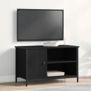 vidaXL TV-skåp Svart ek 80 x 40 x 50 cm Konstruerat trä