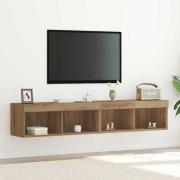 vidaXL TV-skåp 2 pcs Artisan Ek 80 x 30 x 30 cm Konstruerat trä