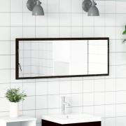 vidaXL LED Badrumsspegel Väggmonterad Svart Ek 100 x 8,5 x 37 cm Glas