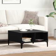 vidaXL Kaffeebord Svart Ek 60 x 60 x 30 cm