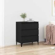 vidaXL Sideboard med låda Svart ek 60 x 35 x 70 cm Konstruerat trä