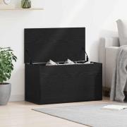 vidaXL Förvaringslåda Svart ek 84 x 42 x 46 cm Konstruerat trä