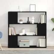 vidaXL TV-bänkset Svart Ek 100 x 24 x 94 cm Konstruerat trä