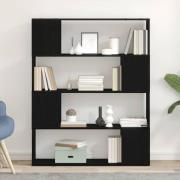 vidaXL TV-bänkset Svart Ek 100 x 24 x 124,5 cm Konstruerat trä