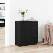 vidaXL Sideboard med låda Svart 60 x 30 x 70 cm Konstruerat trä