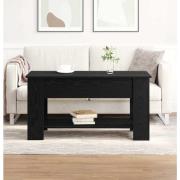 vidaXL Kaffeebord Svart ek 101 x 49 x 52 cm Konstruerat trä