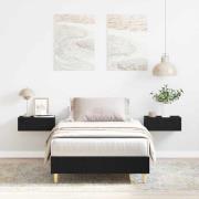 vidaXL Sängram Svart ek 90 x 190 cm Konstruerat trä