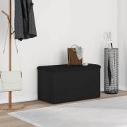 vidaXL Förvaringsbänk Svart Ek 82 x 42 x 45 cm Konstruerat trä