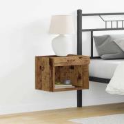 vidaXL TV-bänkset med led Gammalt trä 40 x 30 x 30 cm Konstruerat trä