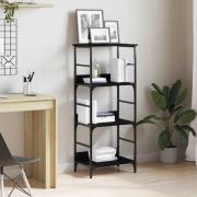 vidaXL Hyllsystem Svart ek 50x33x188.5cm Konstruerat Trä