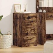 vidaXL Sideboard med låda Rökfärgad ek 40 x 41 x 75 cm Konstruerat trä
