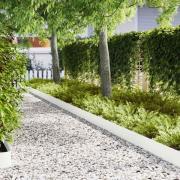 vidaXL Kant för gräsmatta 20 pcs Vit 100 x 0,05 x 20 cm