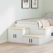 vidaXL Förvaringsskåp 2 pcs Vit 127 x 41 x 40 cm Konstruerat trä