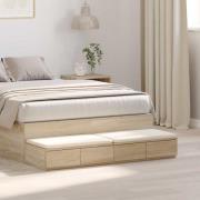 vidaXL Sänglådor Sonoma ek 120 x 36.5 x 16.5 cm Konstruerat trä